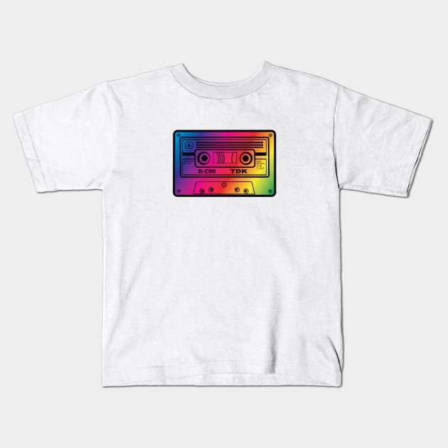 Cassette Tape Kids T-Shirt by enricoalonzo